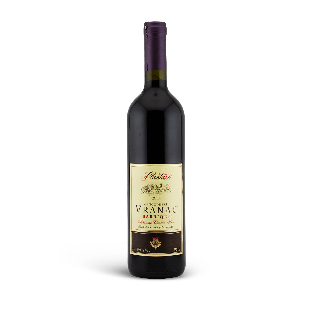 Plantaze Vranac Red Wine Barrique 0.75L