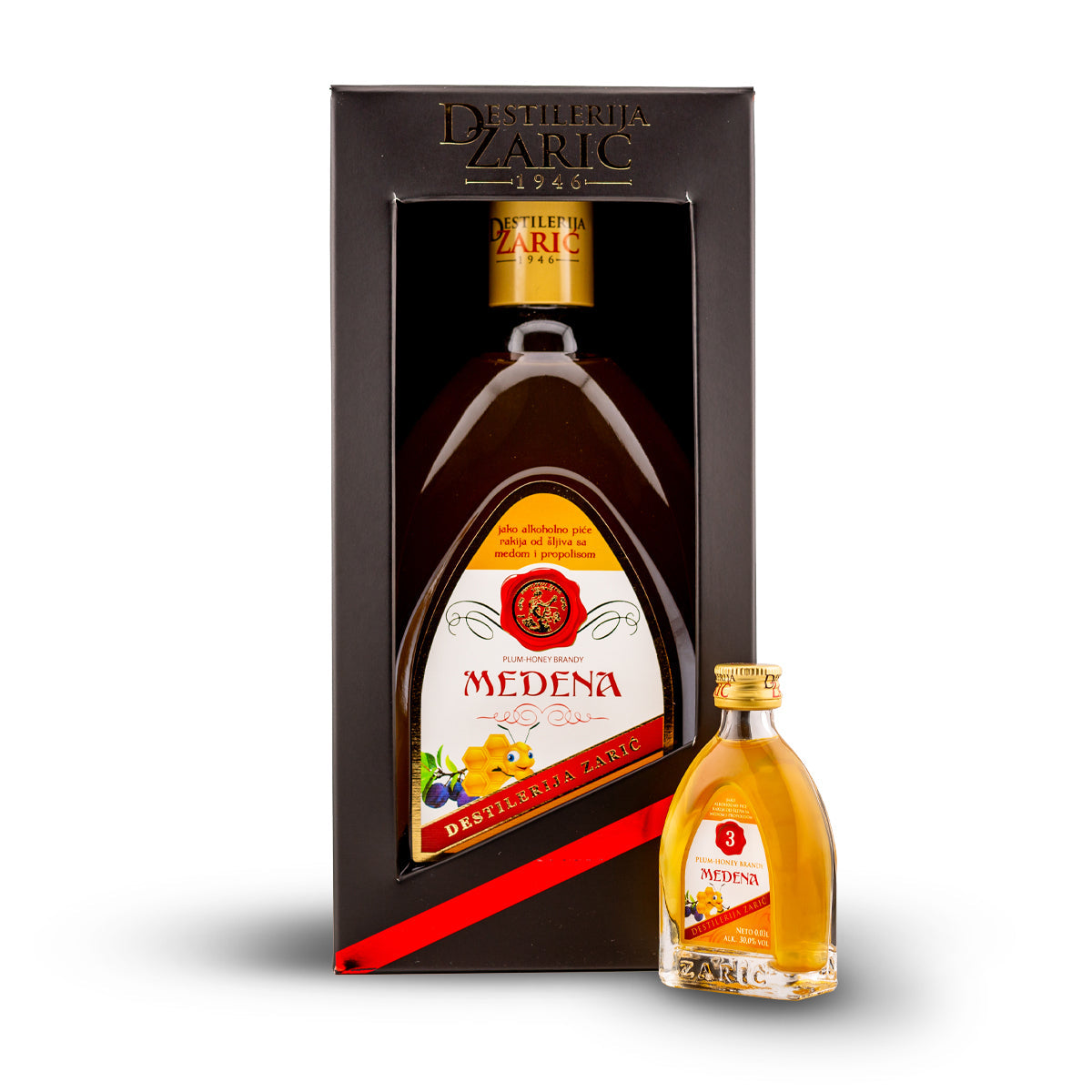 Zaric Medena Plum and Honey Brandy 0.03L